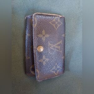 Vintage Louis Vuitton Brown Monogram Key Pouch